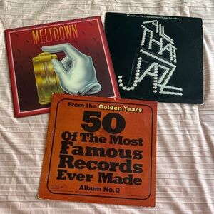 Vinyl Record Lot — 50 Famous Records + Meltdown + That Jazz Bubdle